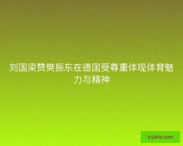 刘国梁赞樊振东在德国受尊重体现体育魅力与精神