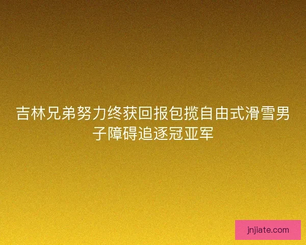 吉林兄弟努力终获回报包揽自由式滑雪男子障碍追逐冠亚军 吉林兄弟努力终获回报包揽自由式滑雪男子障碍追逐冠亚军